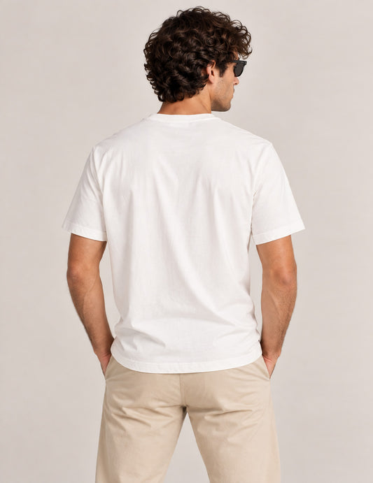 T-SHIRT GIROCOLLO CON LOGO RICAMATO - back - 002
