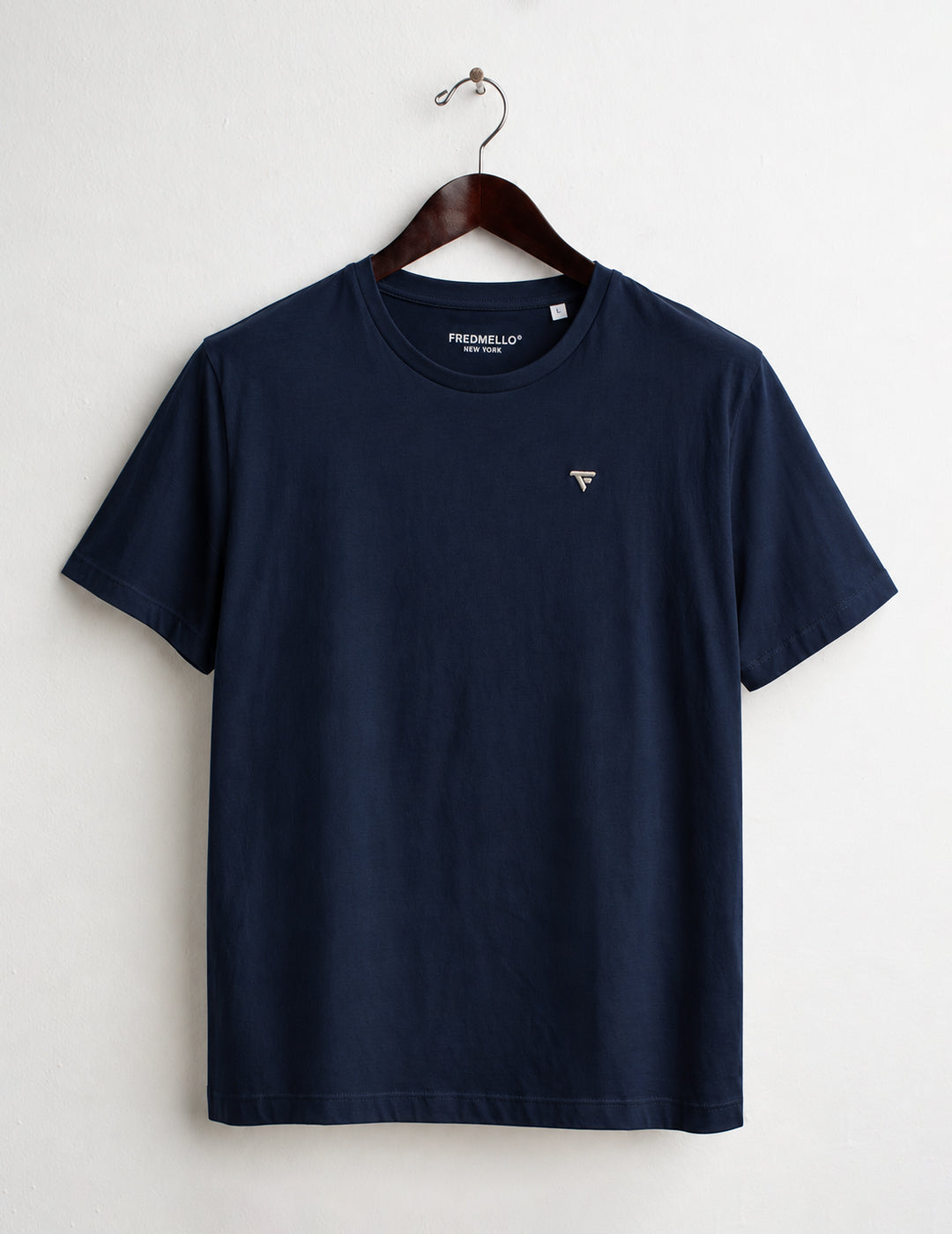 T-SHIRT GIROCOLLO CON LOGO RICAMATO uomo blue fm26w04tg cc-a0601 T-SHIRT M/M G/C UNITO MAN