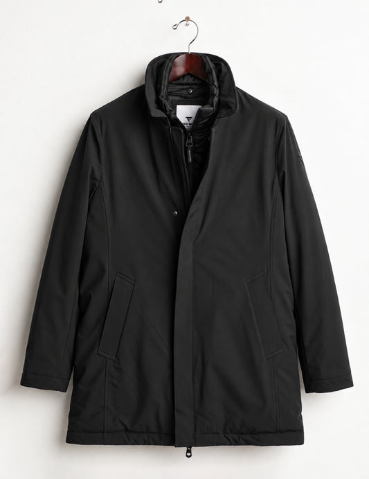 GIUBBOTTO CON DAVANTINO IMBOTTITO STACCABILE uomo black fm26w05ku cc-a0951