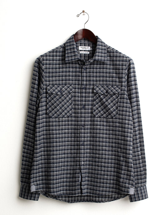CAMICIA CHECK CON TASCHE APPLICATE E DETTAGLI A CONTRASTO uomo dark gray fm26w06ct cc-a0903