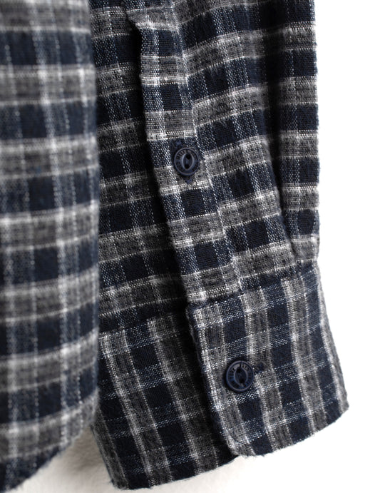 CAMICIA CHECK CON TASCHE APPLICATE E DETTAGLI A CONTRASTO - back - 002