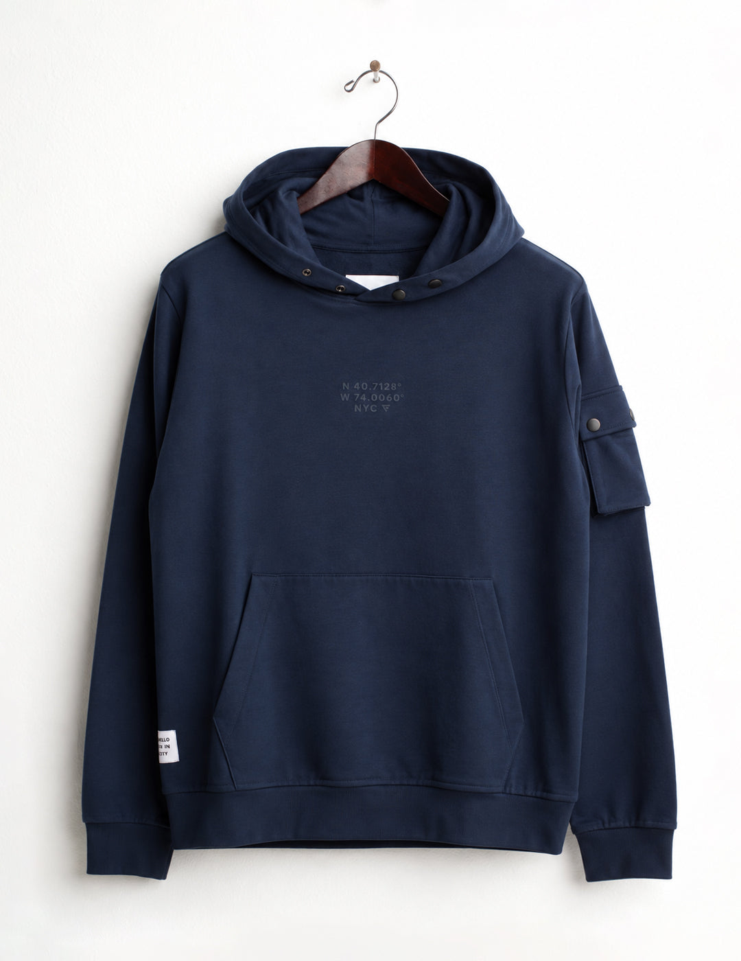 FELPA CON CAPPUCCIO E GRAFICA 3D uomo blue fm26w06fc cc-a0601 FELPA M/L C/CAPP UNITO MAN