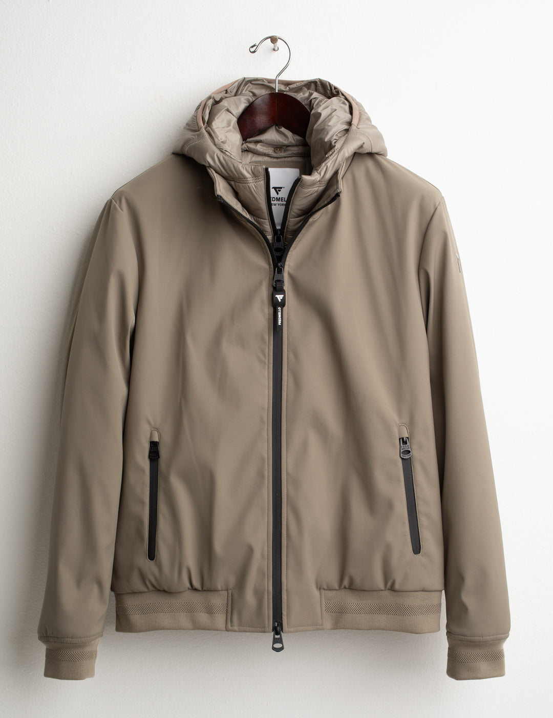 GIUBBOTTO BICOLORE CON DAVANTINO E CAPPUCCIO STACCABILI uomo mud fm26w06ku cc-a0107 CAPOSPALLA GIUBBOTTO UNITO MAN