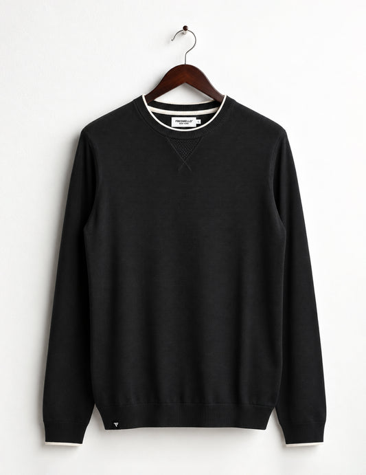 MAGLIA GIROCOLLO CON LAVORAZIONE A PUNTI uomo black fm26w06mg cc-a0951