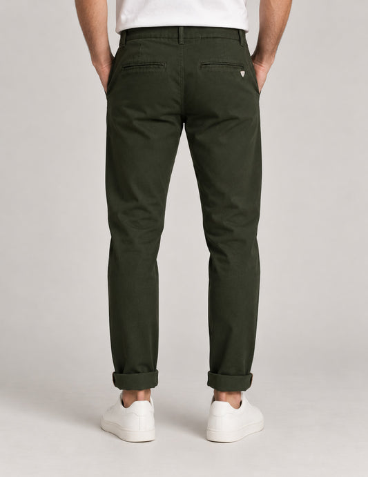 PANTALONE CHINO IN DOBBY STRETCH - back - 002