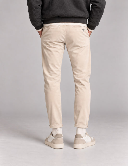 PANTALONE CHINO IN VELLUTO A COSTE - back - 002