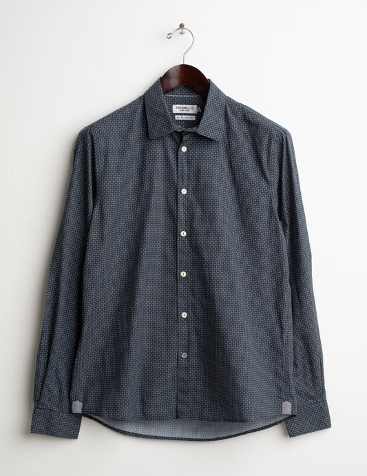 CAMICIA CON DETTAGLI A CONTRASTO uomo blue fm26w08cs cc-a0601