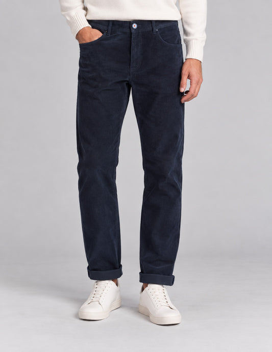 PANTALONE CHINO IN VELLUTO A COSTE uomo blue fm26w08pu cc-a0601