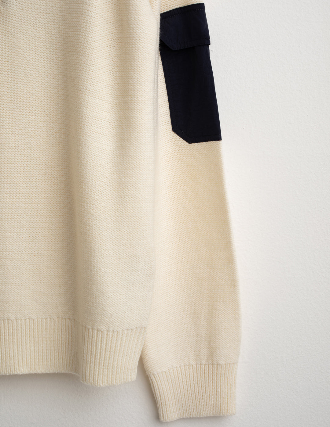 MAGLIA CAMIONER CON DETTAGLI IN NYLON A CONTRASTO uomo off white fm26w09mm cc-a0002 MAGLIA M/L SEMI-APERTA UNITO MAN