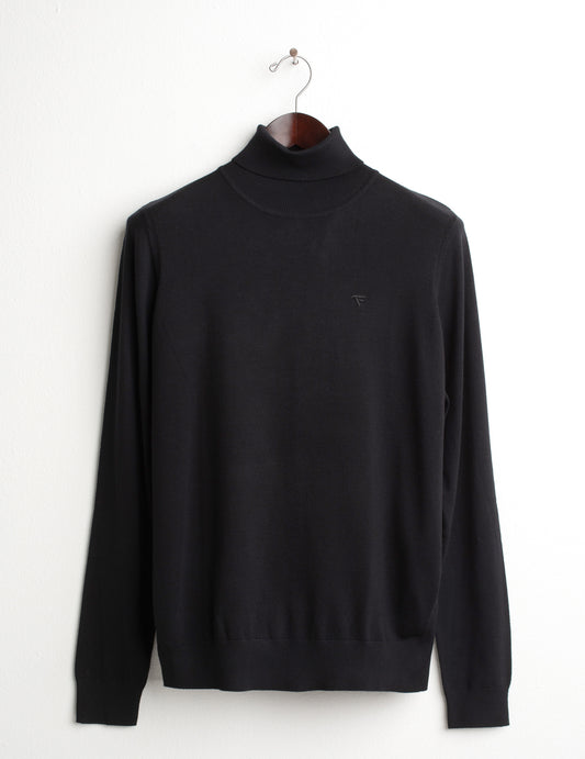 MAGLIA DOLCEVITA CON LAVORAZIONE A PUNTI uomo black fm26w12md cc-a0951