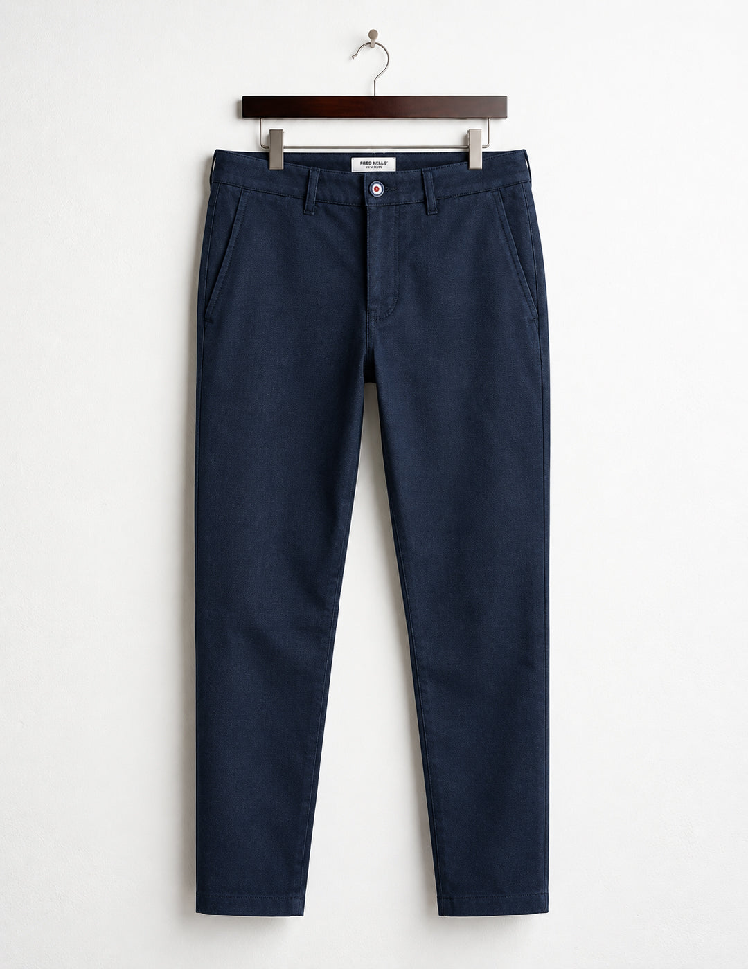 MICRO-DOTTED CHINO TROUSERS man blue fm26w12pt cc-a0601 PANTALONE TINTOFILO MAN
