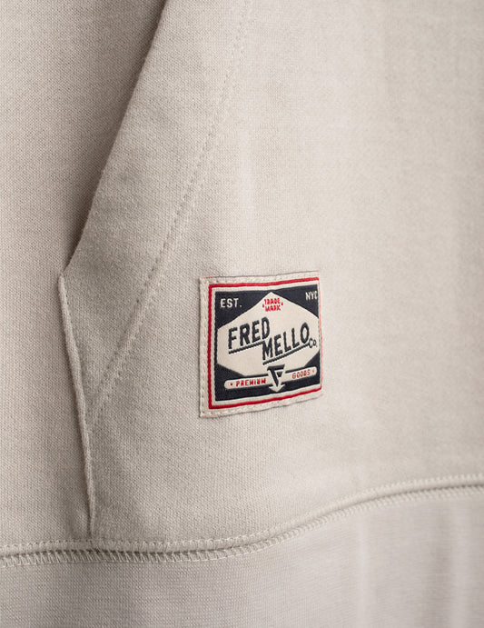 FELPA CAPPUCCIO E GRAFICA RICAMATA - back - 002