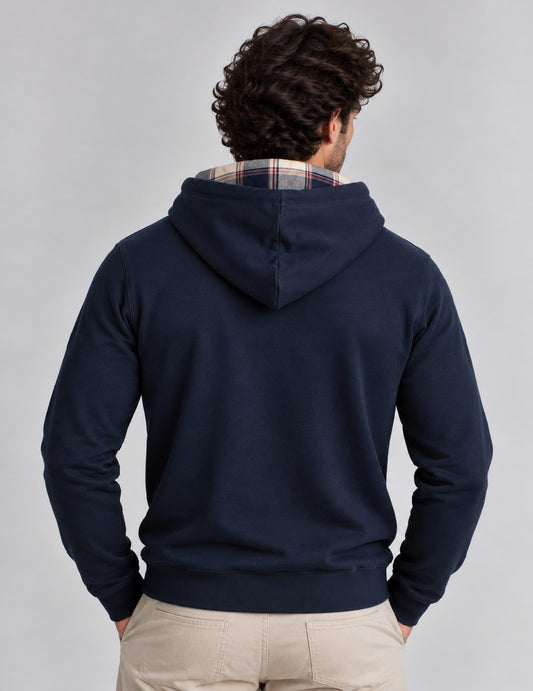 FELPA CAPPUCCIO E GRAFICA RICAMATA - back - 002