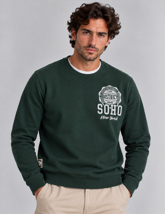 FELPA GIROCOLLO CON GRAFICA RICAMATA uomo sherwood fm26w14fg cc-a0824