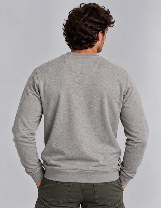 FELPA GIROCOLLO CON GRAFICA RICAMATA - back - 002