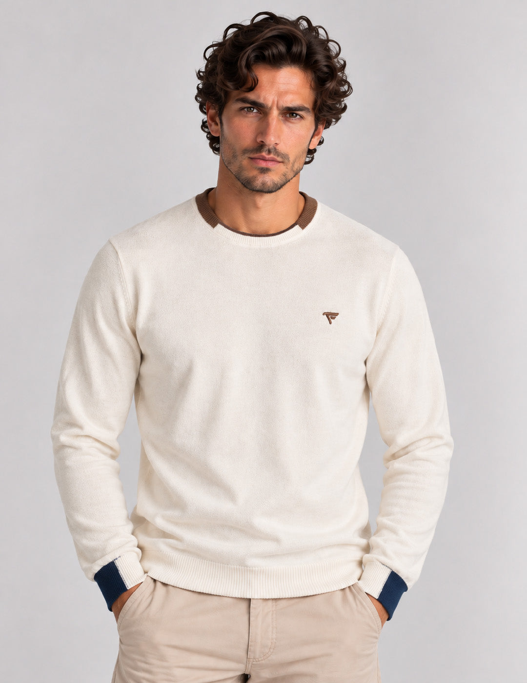 MAGLIA M/L G/C UNITO uomo off white fm26w15mg cc-a0002 MAGLIA M/L G/C UNITO