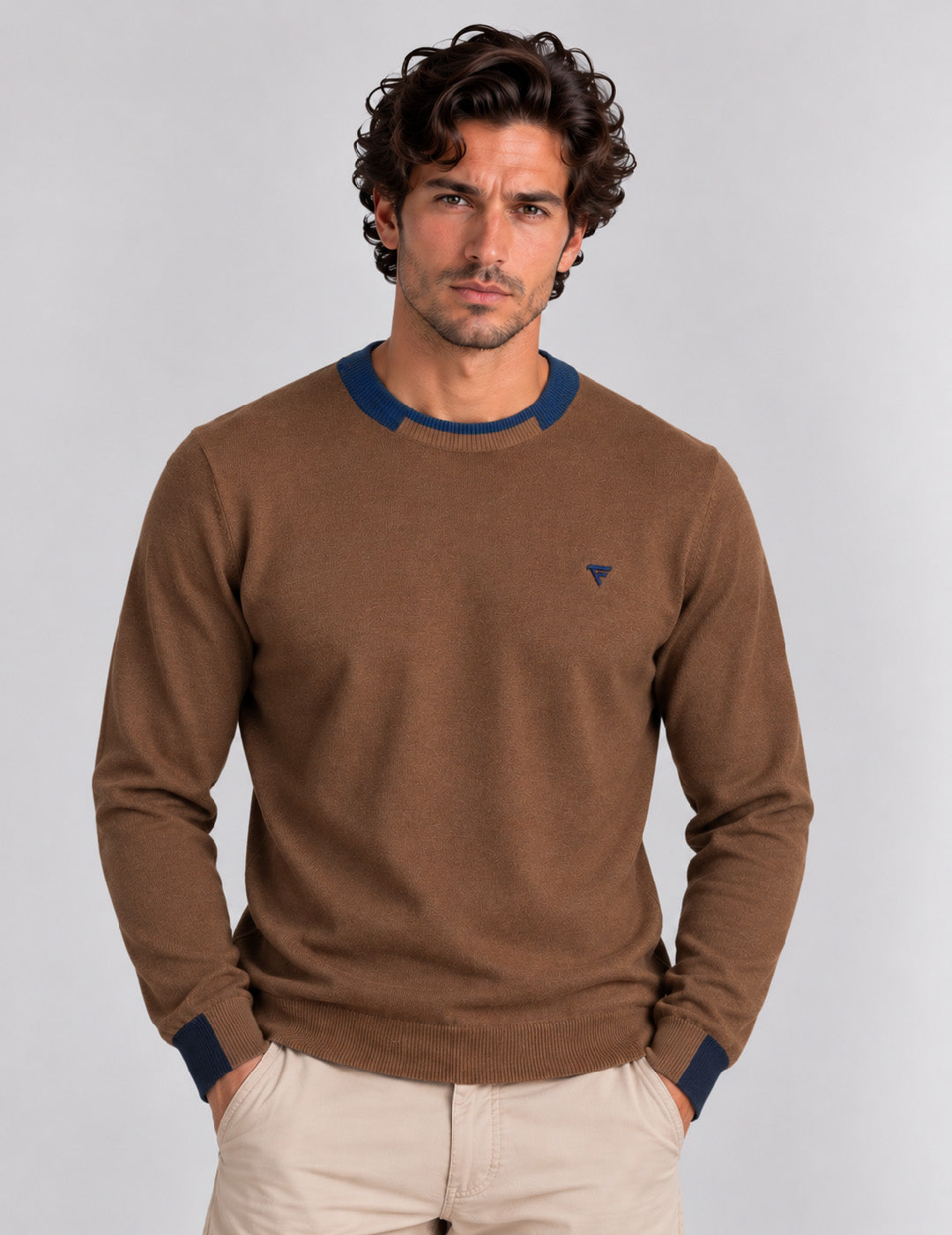 MAGLIA M/L G/C UNITO man camel fm26w15mg cc-a0252 MAGLIA M/L G/C UNITO
