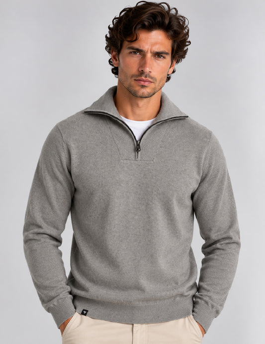 MAGLIA CAMIONER CON ZIP uomo gray melange fm26w16mm cc-a0901