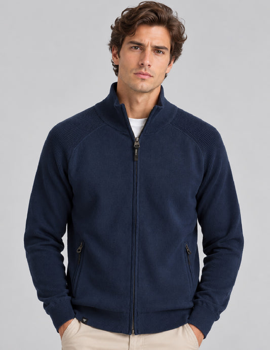 MAGLIA M/L ZIP UNITO MAN uomo blue fm26w17mz cc-a0601