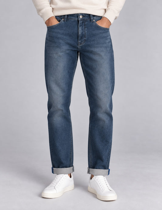 PANTALONE IN FELPA EFFETTO DENIM uomo blue fm26w18pf cc-a0601
