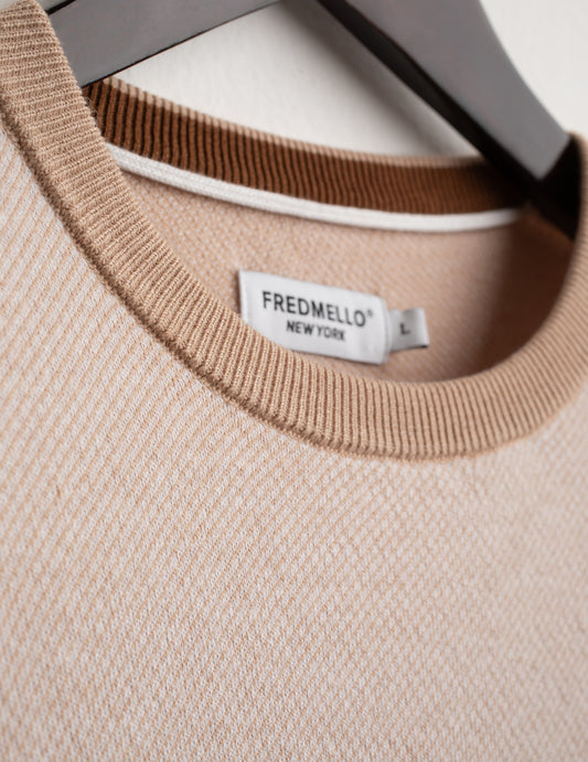 MAGLIA GIROCOLLO JACQUARD CON DETTAGLI A CONTRASTO - back - 002