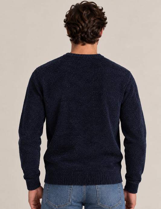 MAGLIA GIROCOLLO IN CINIGLIA CON LAVORAZIONE A PUNTI - back - 002