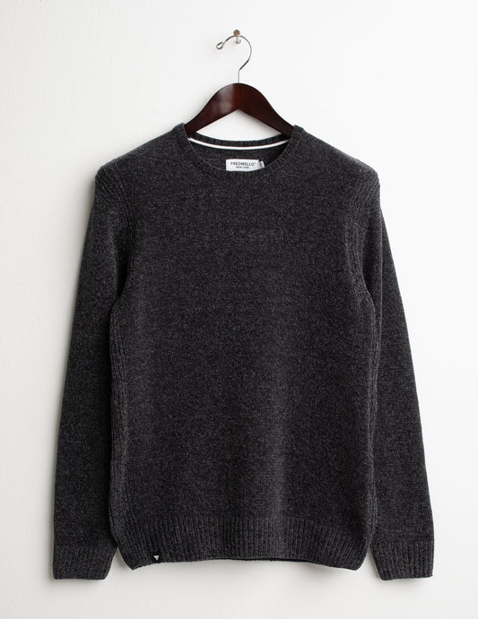 MAGLIA GIROCOLLO IN CINIGLIA CON LAVORAZIONE A PUNTI uomo graphite fm26w22mg cc-a0957