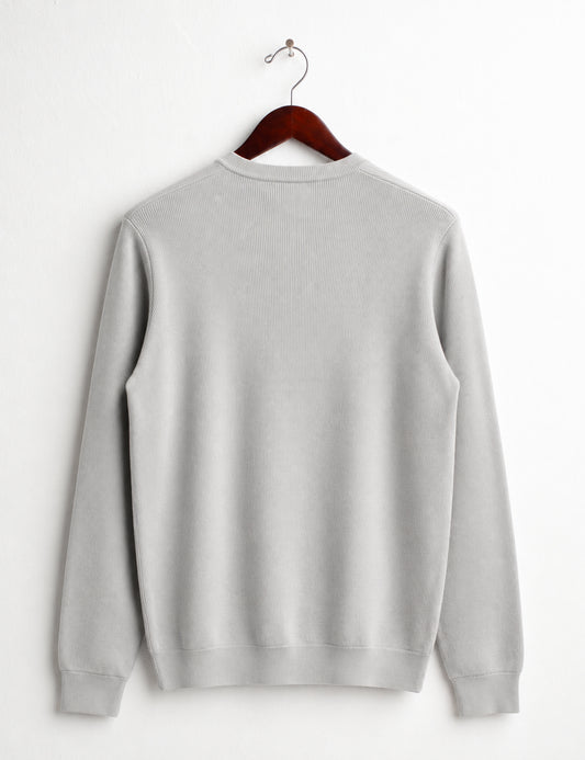 RIBBED CREW-NECK SWEATER - back - 002