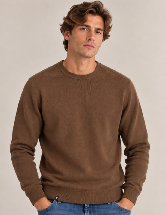MAGLIA GIROCOLLO A COSTE uomo camel fm26w25mg cc-a0252