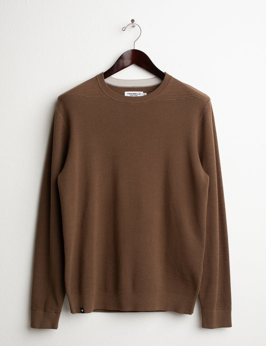 MAGLIA GIROCOLLO A COSTE uomo camel fm26w25mg cc-a0252