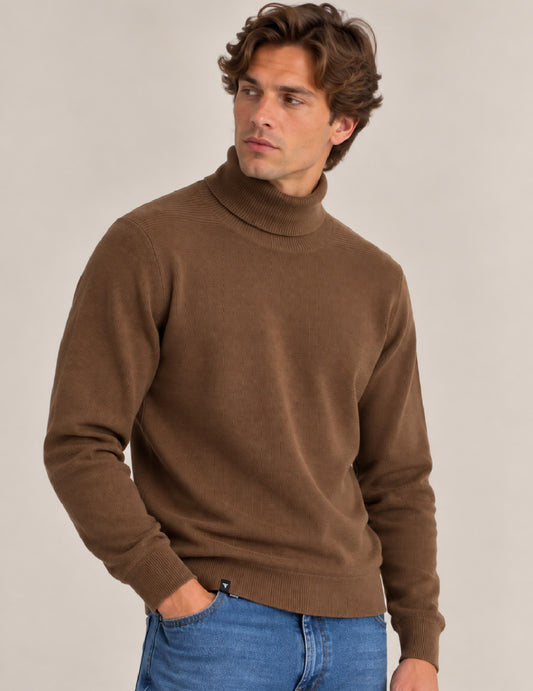 MAGLIA DOLCEVITA CON LAVORAZIONE A PUNTI uomo camel fm26w26md cc-a0252