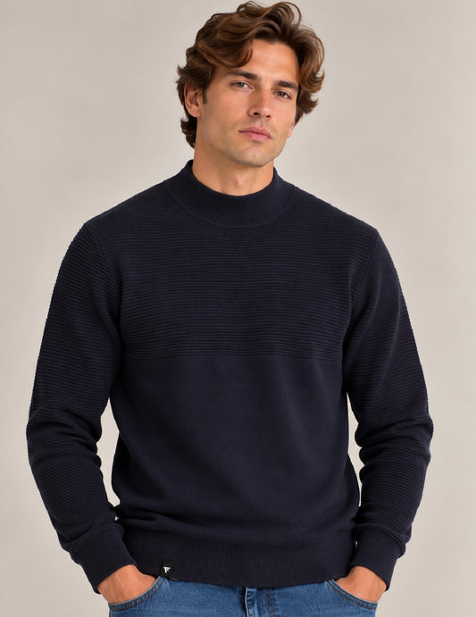 MAGLIA LUPETTO CON LAVORAZIONE A PUNTI uomo dark blue fm26w27md cc-a1201