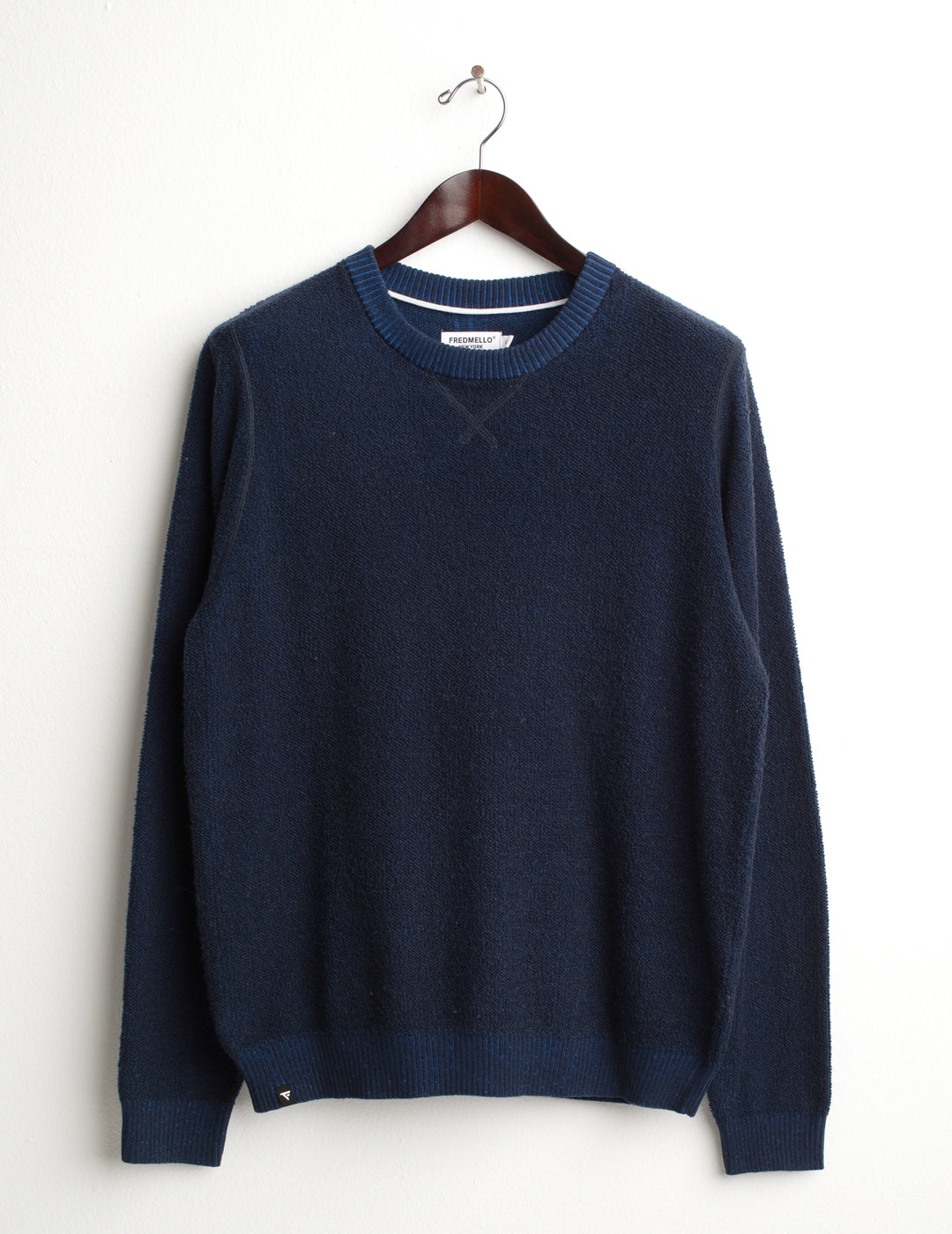 MAGLIA GIROCOLLO CON DETTAGLI VANISÉ uomo blue fm26w30mg cc-a0601 MAGLIA M/L G/C UNITO MAN