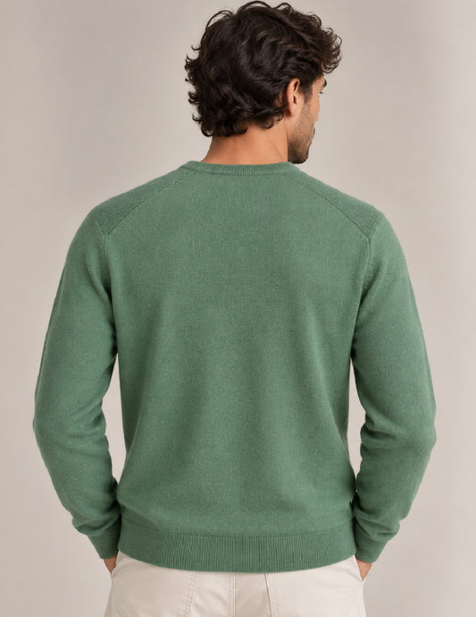 MAGLIA GIROCOLLO CON LOGO A CONTRASTO - back - 002