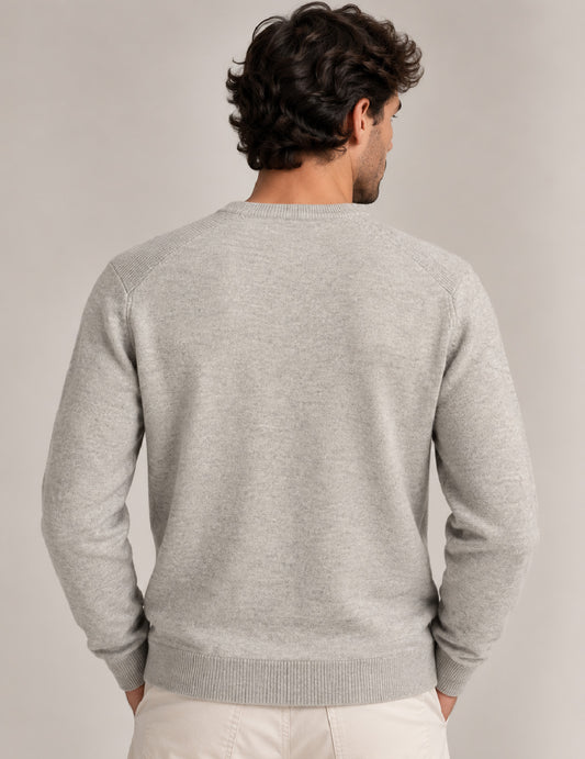 MAGLIA GIROCOLLO CON LOGO A CONTRASTO - back - 002