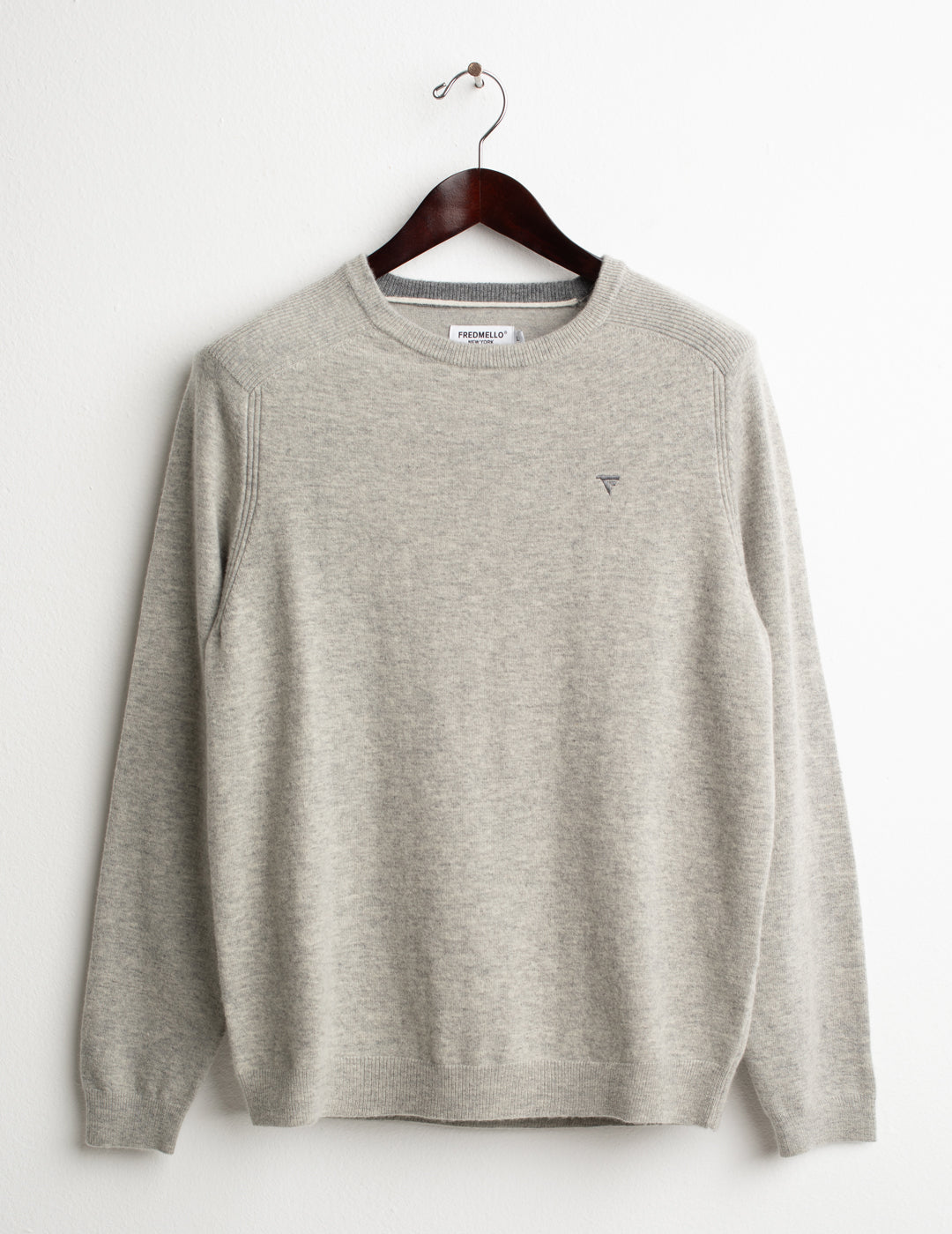 MAGLIA GIROCOLLO CON LOGO A CONTRASTO uomo ivory melange fm26w31mg cc-a0911 MAGLIA M/L G/C UNITO MAN