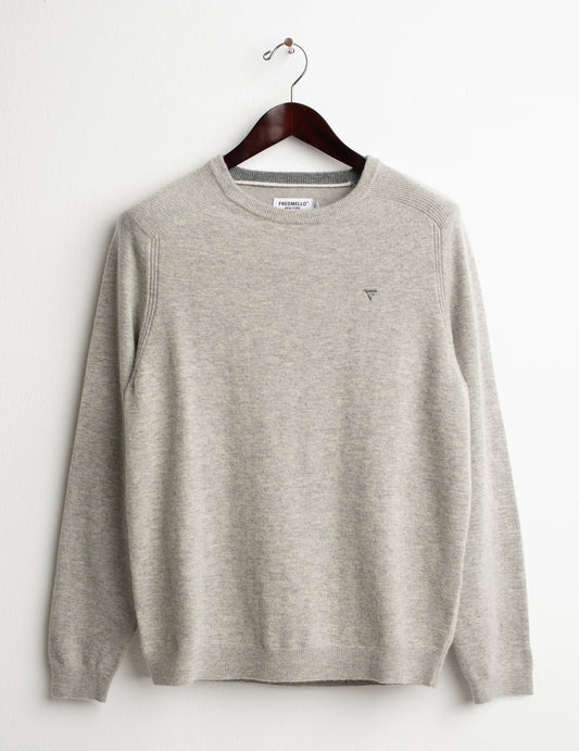 MAGLIA GIROCOLLO CON LOGO A CONTRASTO uomo ivory melange fm26w31mg cc-a0911