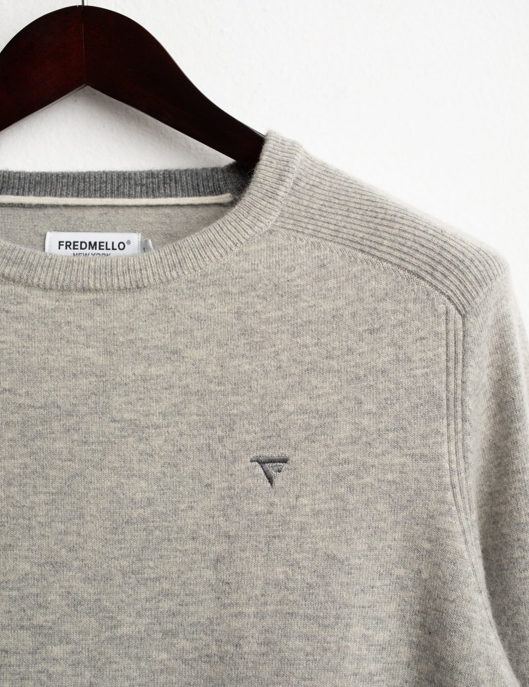 MAGLIA GIROCOLLO CON LOGO A CONTRASTO uomo ivory melange fm26w31mg cc-a0911 MAGLIA M/L G/C UNITO MAN