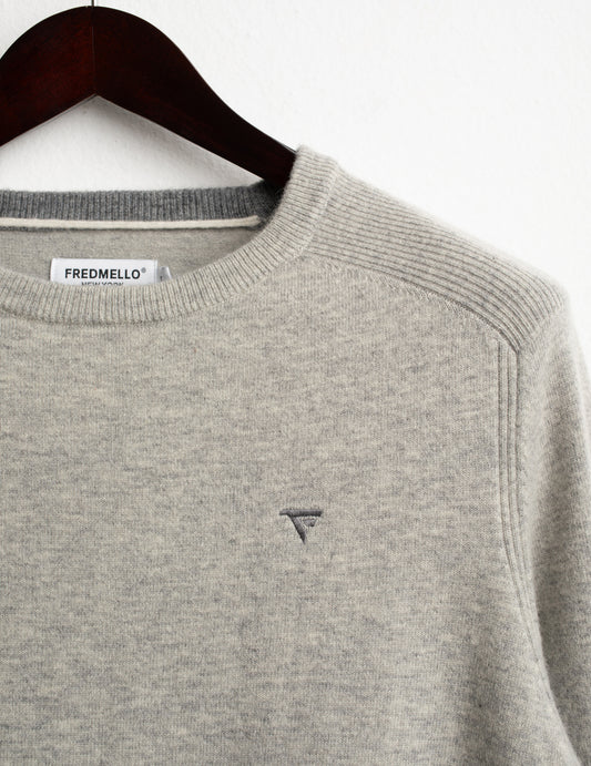 MAGLIA GIROCOLLO CON LOGO A CONTRASTO - back - 002