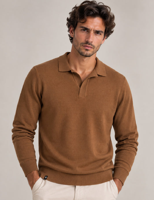 POLO IN MAGLIA uomo camel fm26w39ma cc-a0252