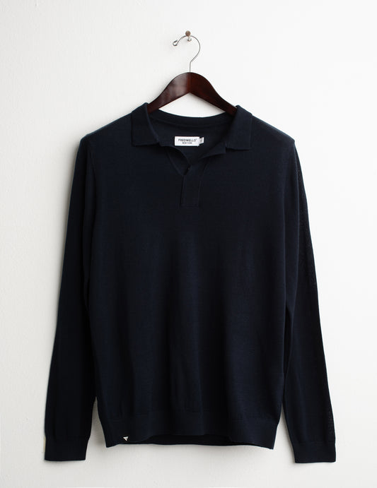 MAGLIA M/L C/POLO UNITO MAN uomo blue fm26w39ma cc-a0601