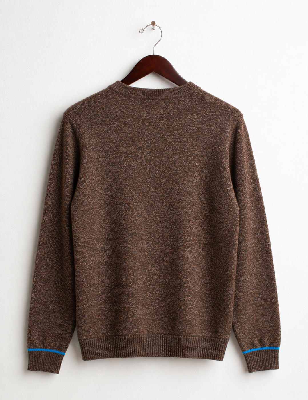 MAGLIA GIROCOLLO CON DETTAGLI A CONTRASTO uomo coffee mouline' fm26w42mg cc-a0261 MAGLIA M/L G/C FANTASIA MAN