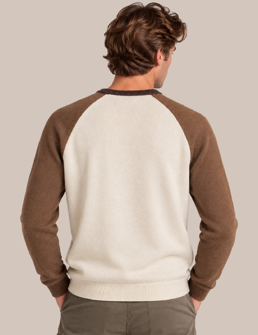 MAGLIA GIROCOLLO RAGLAN COLOR BLOCK - back - 002