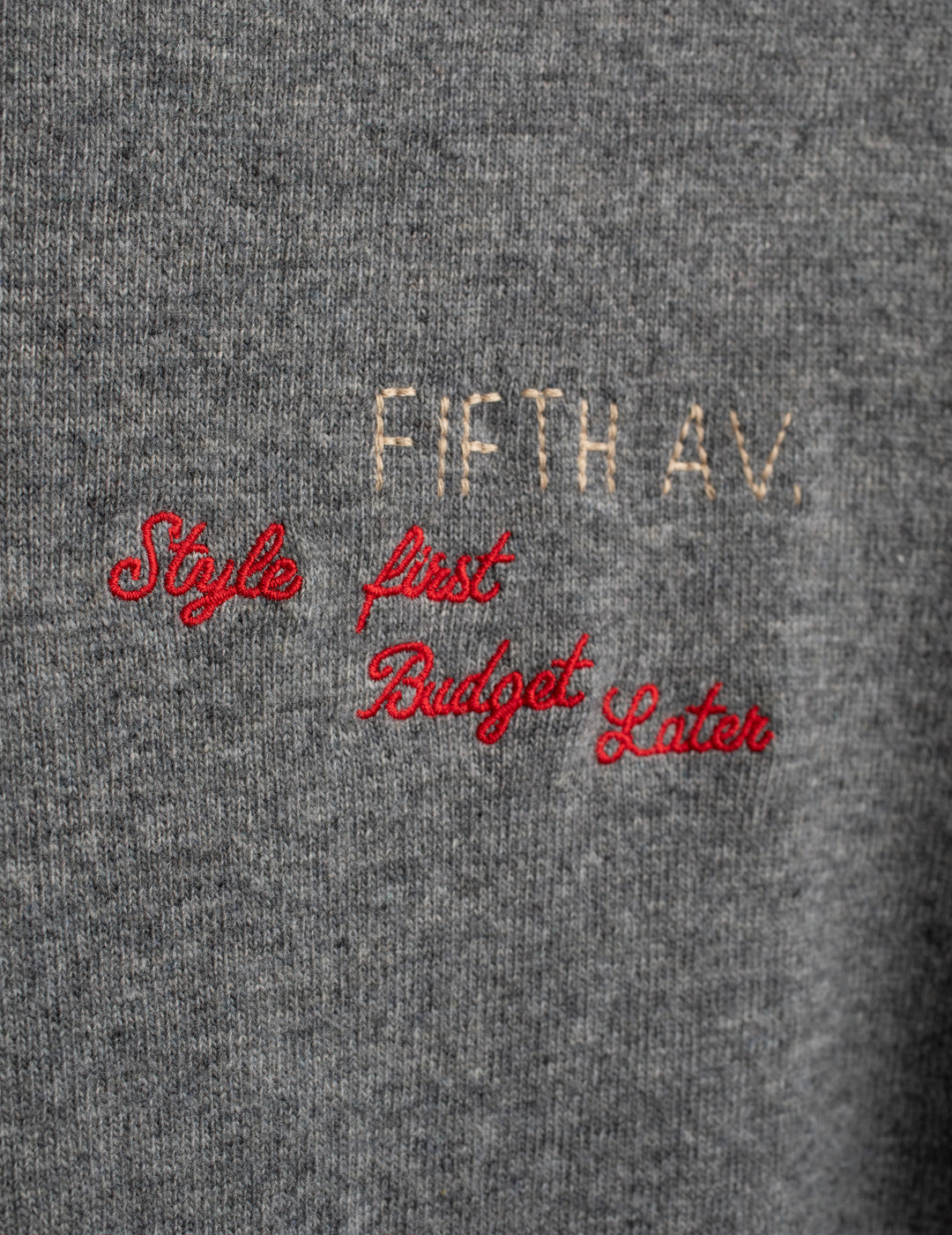 MAGLIA GIROCOLLO COLOR BLOCK CON RICAMO A CONTRASTO uomo gray melange fm26w49mg cc-a0901 MAGLIA M/L G/C UNITO MAN