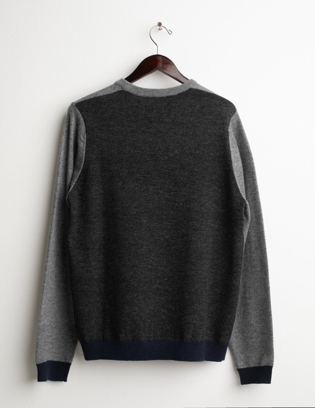 MAGLIA GIROCOLLO COLOR BLOCK CON RICAMO A CONTRASTO uomo gray melange fm26w49mg cc-a0901 MAGLIA M/L G/C UNITO MAN