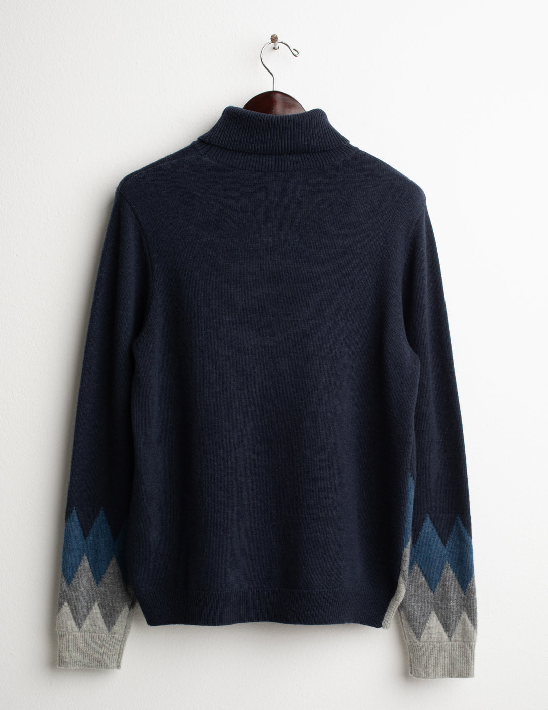 MAGLIA DOLCEVITA CON FANTASIA INTARSIATA uomo blue fm26w51md cc-a0601 MAGLIA M/L DOLCEVITA FANTASIA MAN