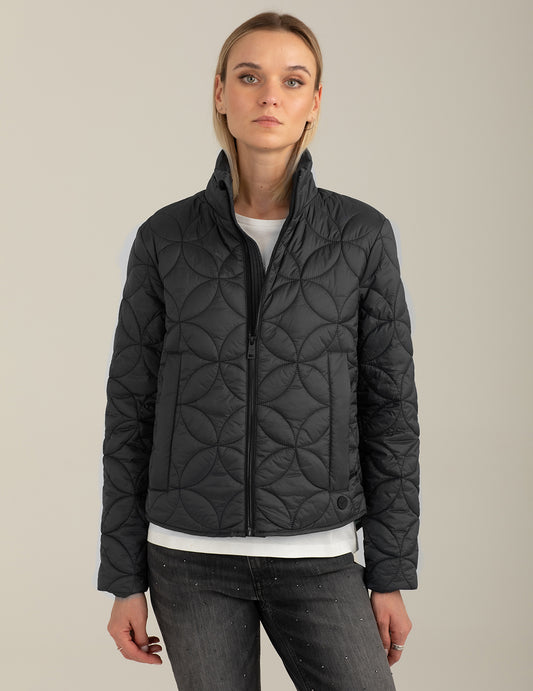 Piumino trapuntato in tessuto cangiante - back - 002