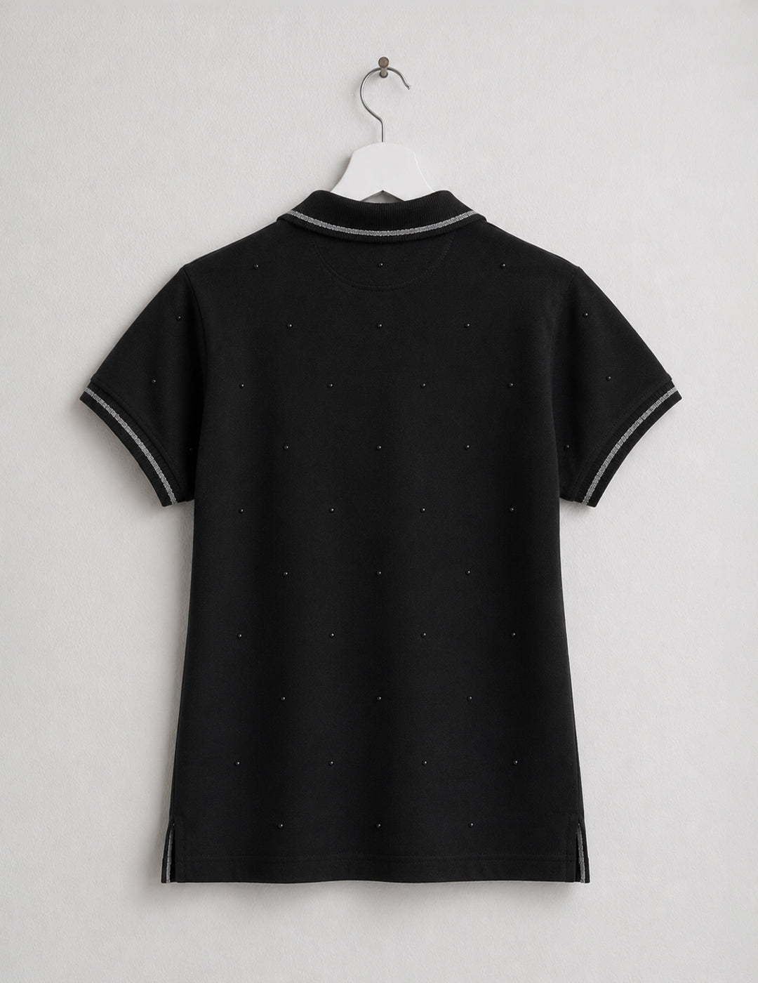 Polo with Shiny Details woman black fw26s01qu cc-a0951 POLO M/M UNITO WOMAN