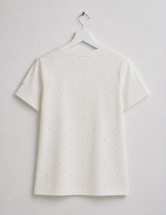 T-shirt girocollo con dettagli luminosi - back - 002
