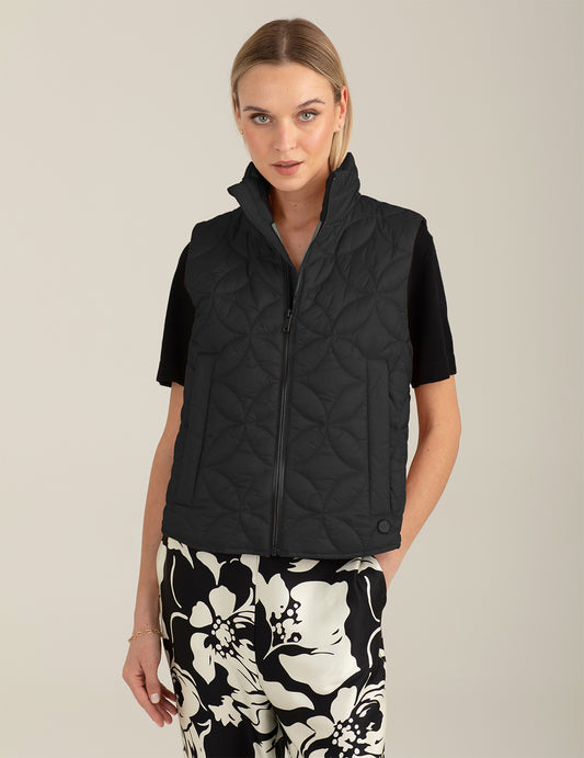 Piumino smanicato trapuntato donna black fw26s02ks cc-a0951